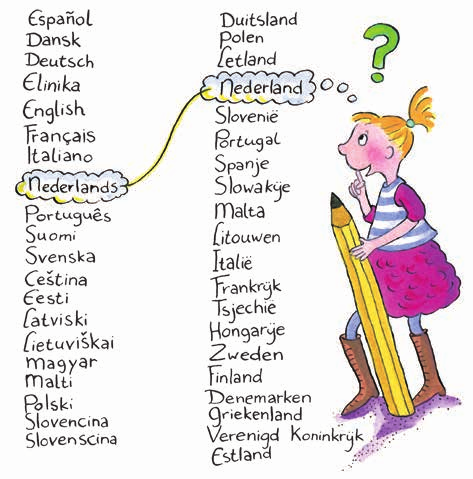 Talen in de EU Op haar reis door Europa hoorde Karina veel verschillende talen. Dansk, English, Polski en Suomi. Weet jij in welke landen deze talen worden gesproken?