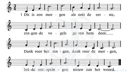 . Lied 216 (Dit is een morgen als ooit de eerste) keltische volksliederen 2 Dauw op de aarde, zonlicht van boven, vochtige gaarde, geurig als toen.