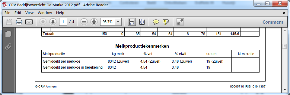 B. Tabblad bedrijf, via CRV-Mineraal In dit tabblad worden algemene bedrijfsgegevens ingevuld. Vul gegevens in over: Veestapel (ras, aantal koeien en jongvee).