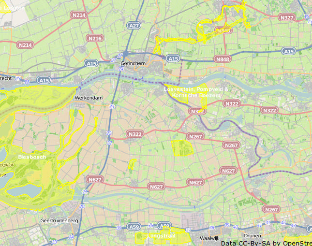 op enige afstand de Natura 2000-gebieden Zuider Lingedijk en Diefdijk- Zuid, Biesbosch en Langstraat (zie hierna volgende figuur). Ligging Natura 2000-gebieden ten opzichte van het plangebied.