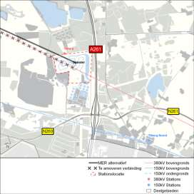 C380 Afbeelding 70 Spinder: locaties en verbindingen bij de alternatieven C150b, C380 en C150n.