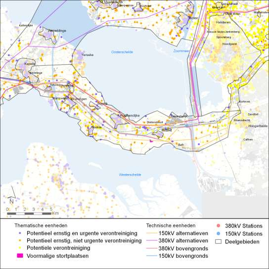 Afbeelding 136 Bodemkwaliteit in deelgebied 2 West. 15.3.3 DEELGEBIED 2 OOST Bodemopbouw De bodemopbouw van het gebied is beschreven in paragraaf 5.4.1 van het achtergronddocument bodem en water.