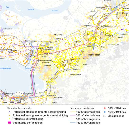 Afbeelding 138 Bodemkwaliteit in deelgebied 2 Oost. 15.3.4 DEELGEBIED 3 Bodemopbouw De bodemopbouw van het gebied is beschreven in paragraaf 5.5.1 van het achtergronddocument bodem en water.