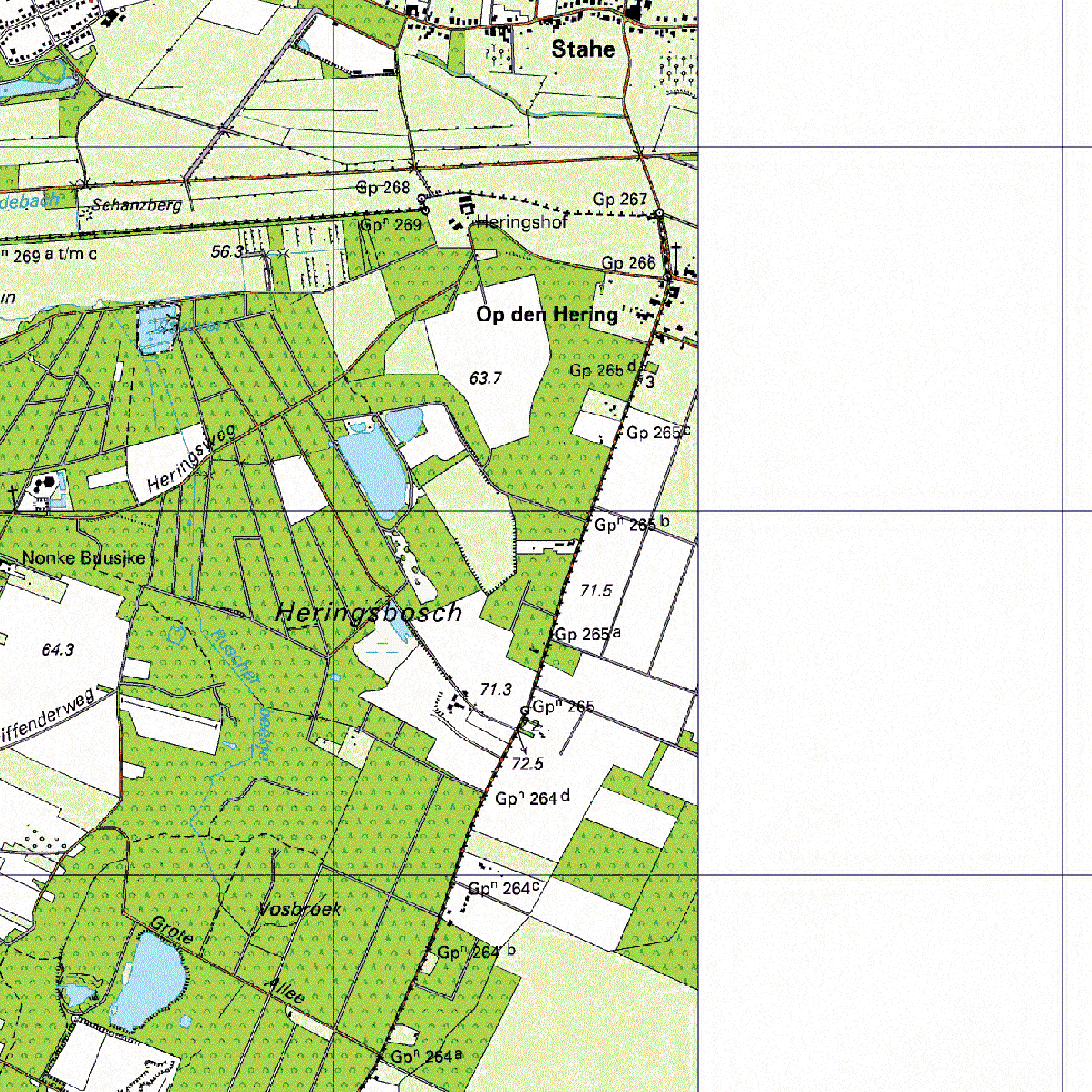 G Onderzoekslocatie Verkennend bodemonderzoek t.b.v. Heringsbosch 5, sectie D, perceelnummer 182 te Schinveld Onderbanken blad topografische kaart: X: 199.