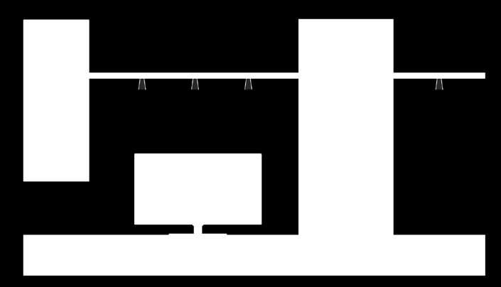 Dover wandconcept 12 DT15C TV-dressoir Wand met haard vakbreedte 70 cm 1 stuks " 350 x & 42 x # 30 cm (Onder haard altijd een klep) DHK20 Haardkast 1 stuks " 72 x & 29 x # 160 cm (Incl.