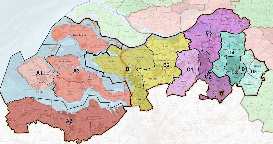 Gezamenlijk beleid met gemeente Geertruidenberg Gelijk in omvang en veiligheidsvraagstukken (middelkleine gemeenten) Gemeentegrenzen Politieregio Zeeland-West-Brabant Politiedistrict De Baronie