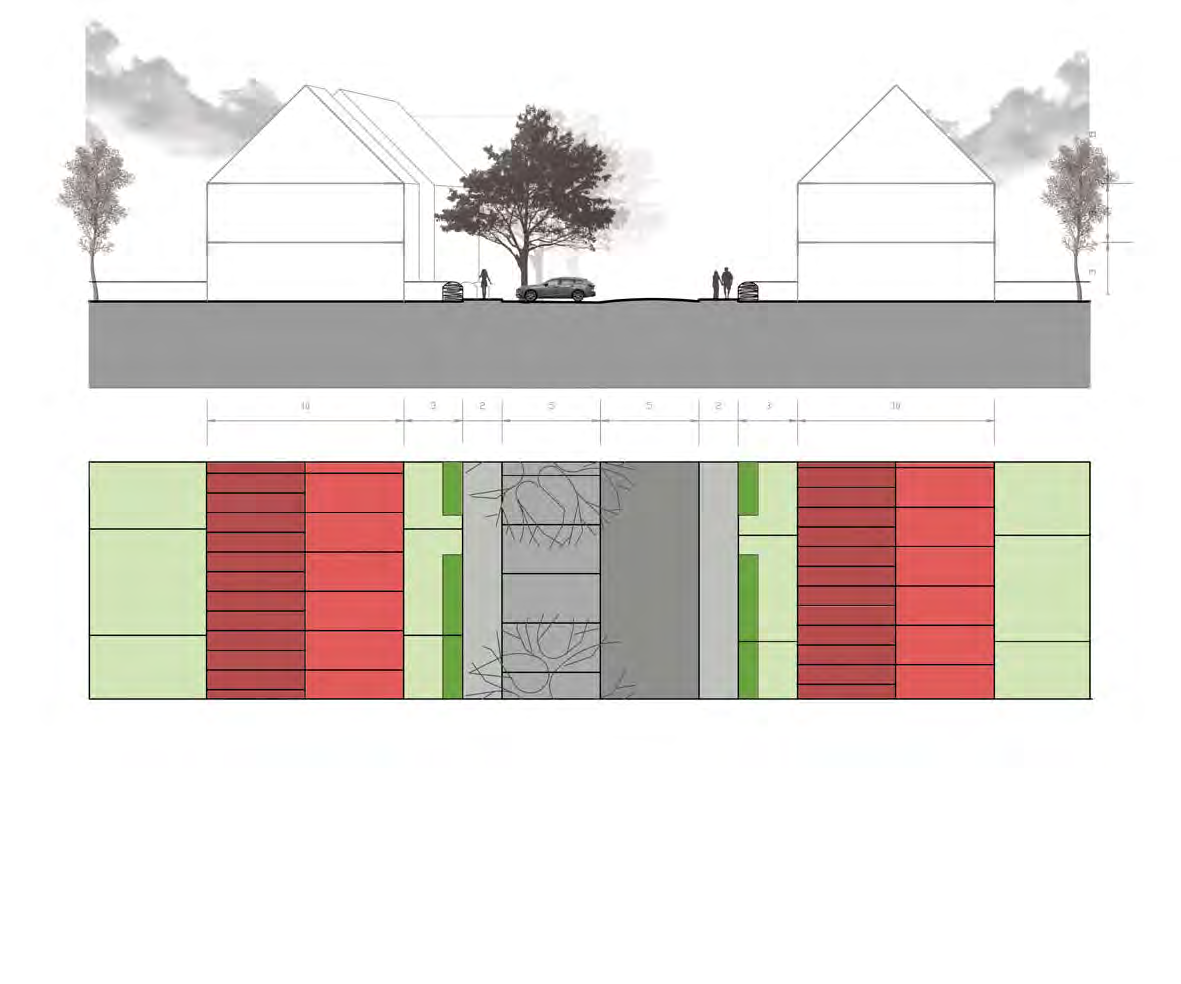 6.3 Verbinding pleintje park De nieuwe route tussen plein en park wordt ontwikkeld als een nieuw dorpslint.