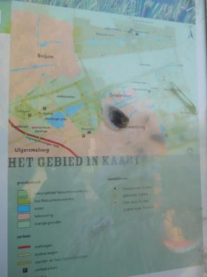 De kaart betreft het gehele gebied, waardoor de kaart met de wandelroute vrij klein is. 4.3. Breng een apart kaartje aan van voldoende grootte met de wandelroute dat goed leesbaar is. 5.