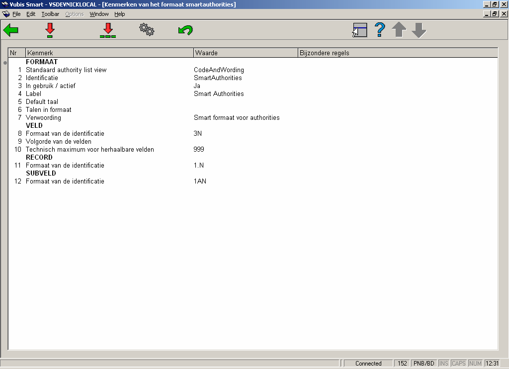 De betekenis van elk van deze velden is als volgt: Kenmerk Betekenis Standaard authority list view De wijze waarop authority lists worden gepresenteerd.