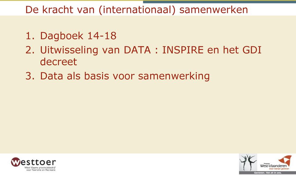 Uitwisseling van DATA : INSPIRE en