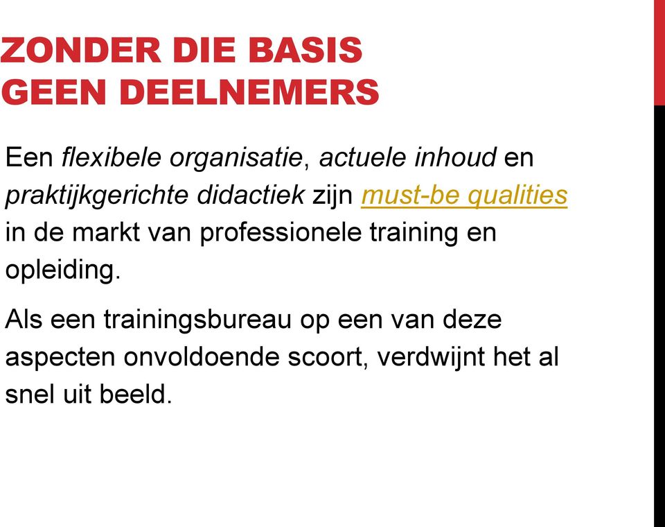 markt van professionele training en opleiding.