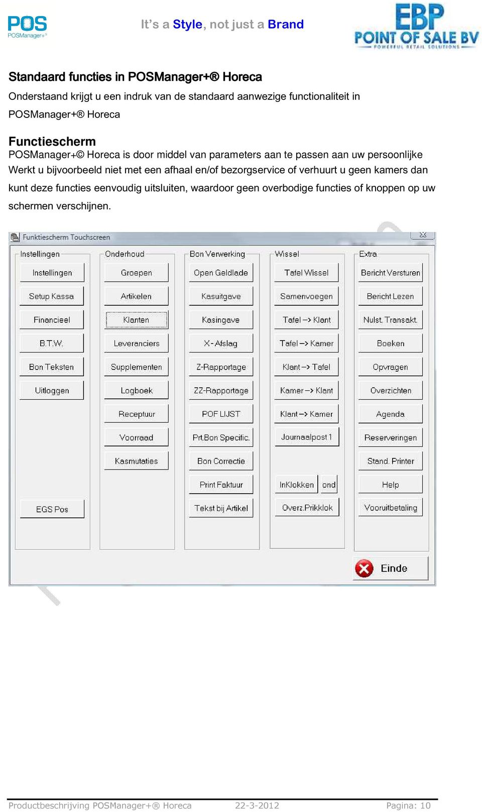 bijvoorbeeld niet met een afhaal en/of bezorgservice of verhuurt u geen kamers dan kunt deze functies eenvoudig uitsluiten,