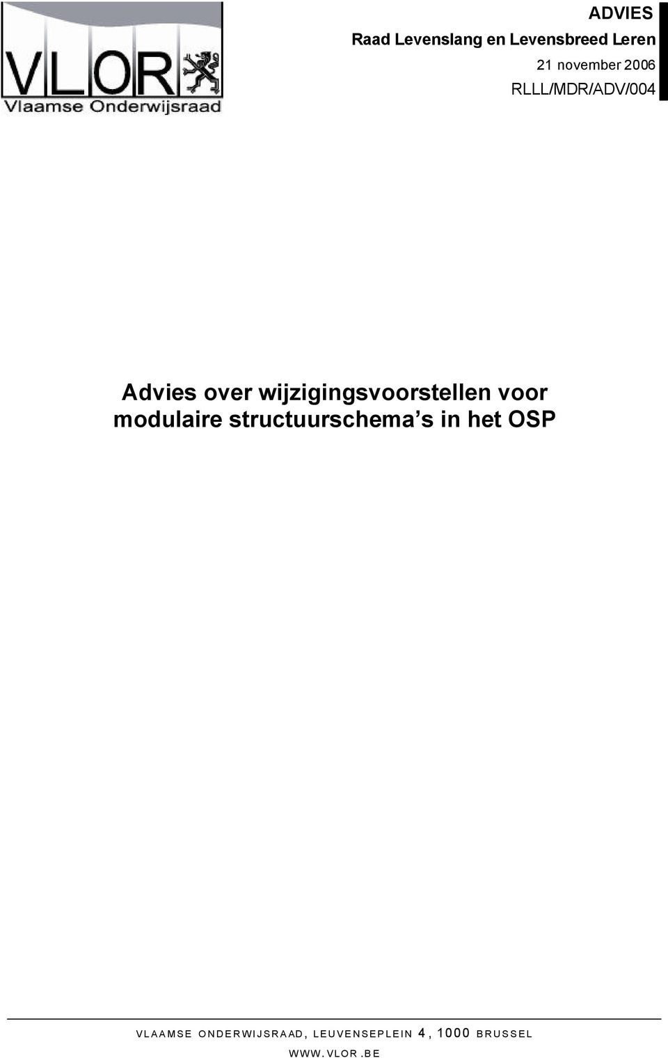 voor modulaire structuurschema s in het OSP VLAAMSE