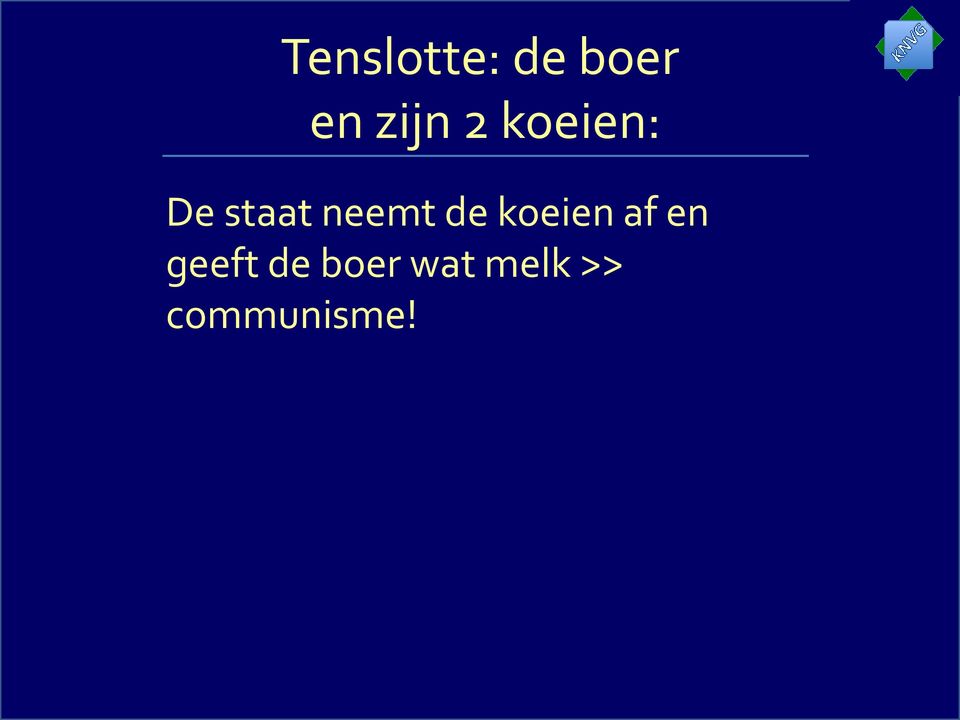 de koeien af en geeft de