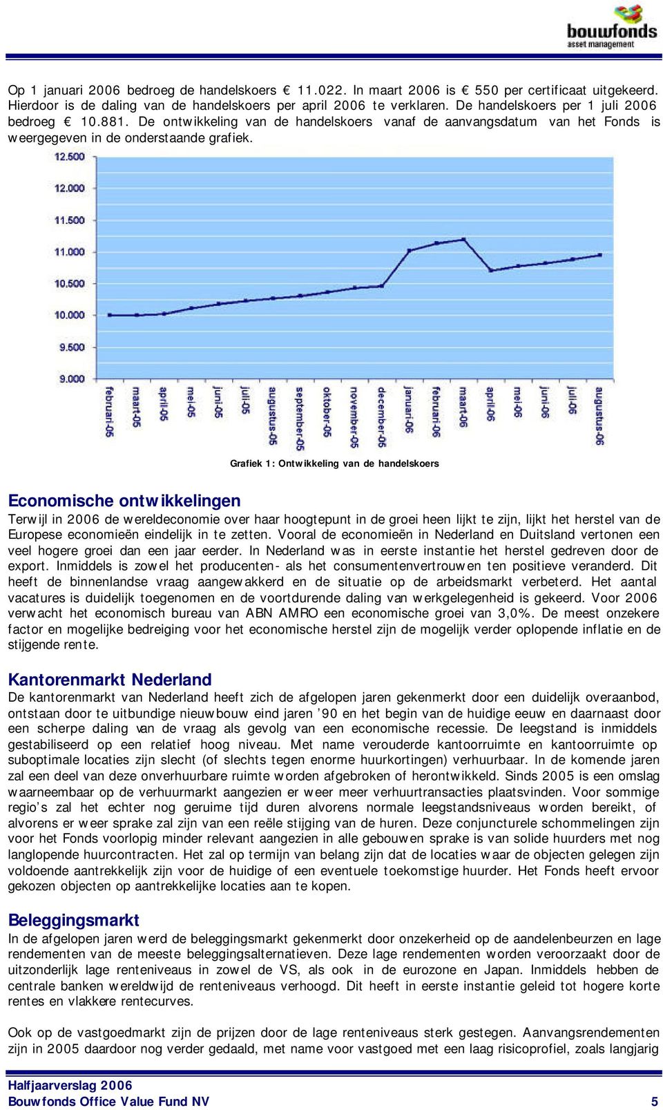 Grafiek 1: Ontwikkeling van de handelskoers Economische ontwikkelingen Terwijl in 2006 de wereldeconomie over haar hoogtepunt in de groei heen lijkt te zijn, lijkt het herstel van de Europese