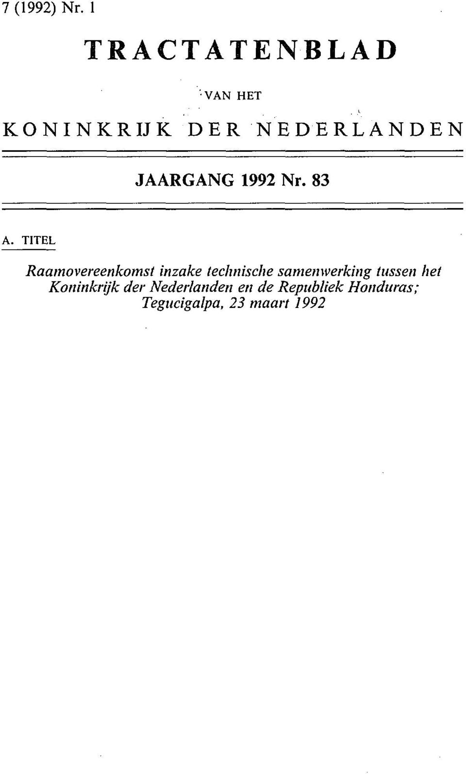 JAARGANG 1992 Nr. 83 A.