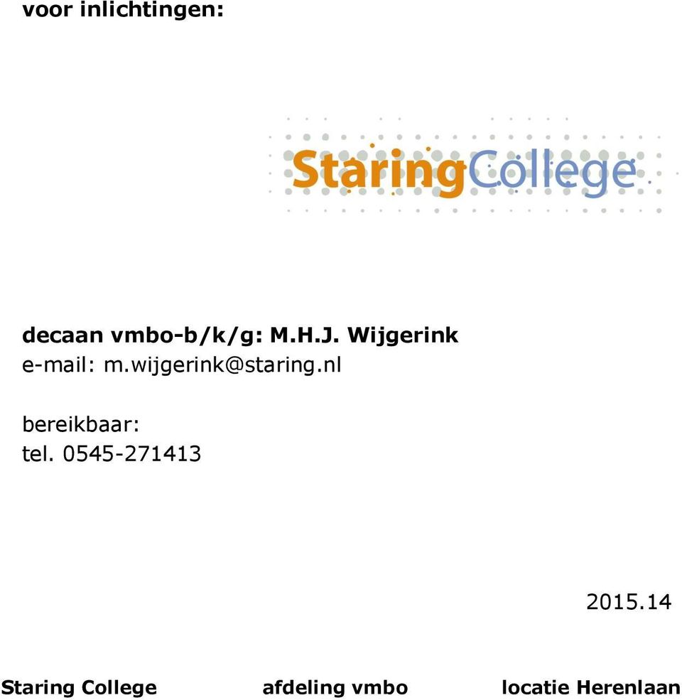 Wijgerink e-mail: m.