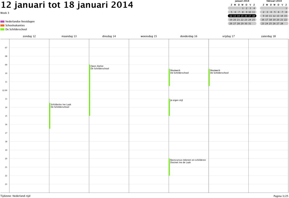 2 24 25 26 27 28 zondag 2 maandag dinsdag