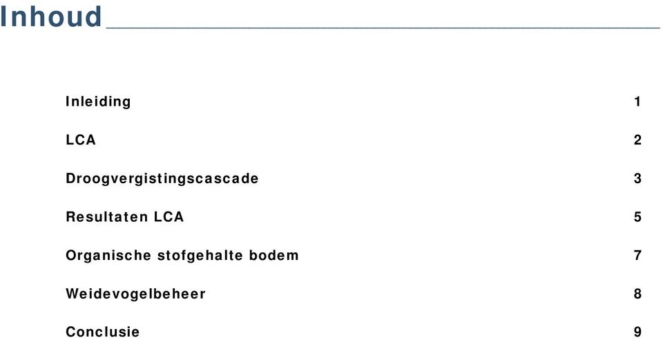 Resultaten LCA Organische