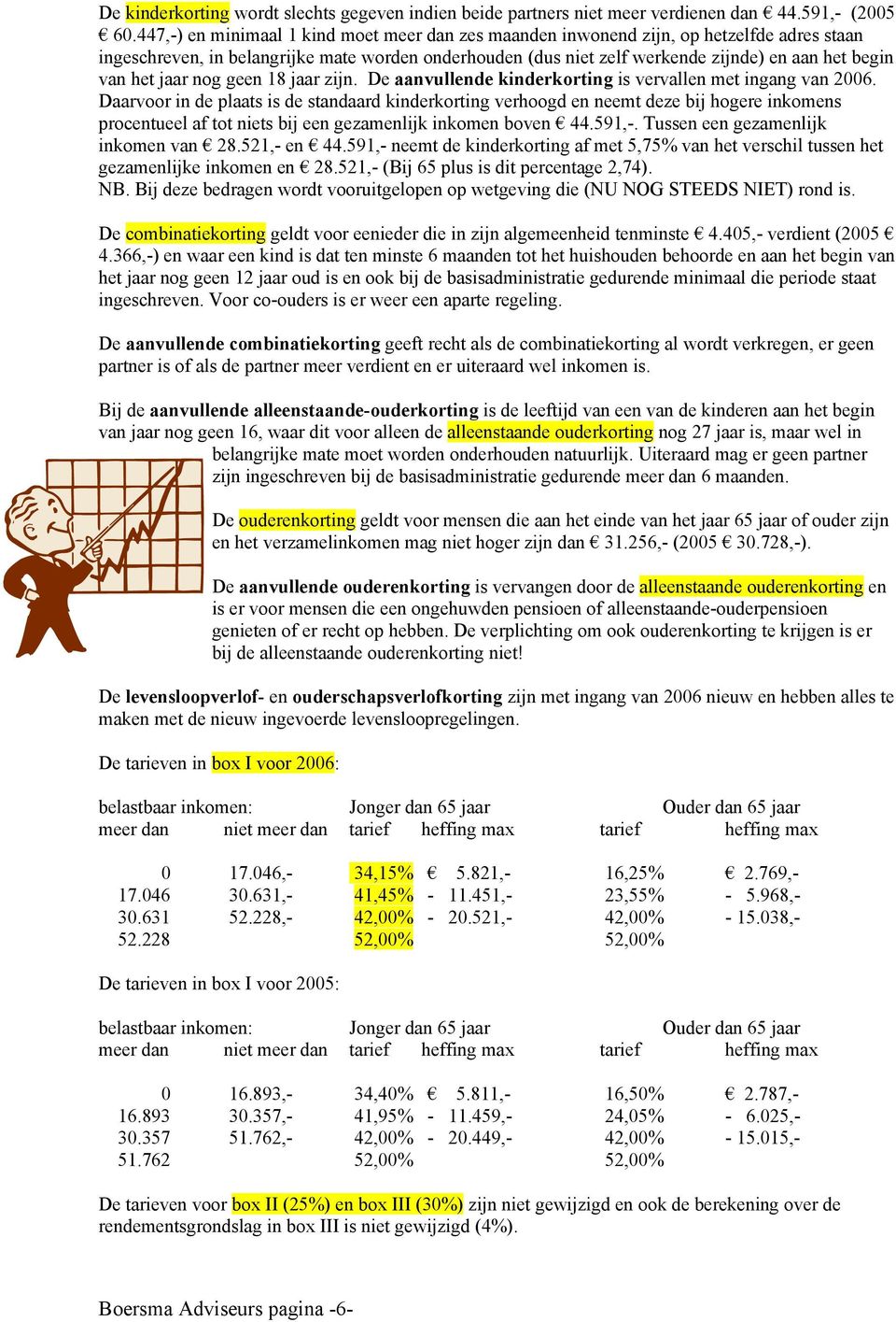 het jaar nog geen 18 jaar zijn. De aanvullende kinderkorting is vervallen met ingang van 2006.