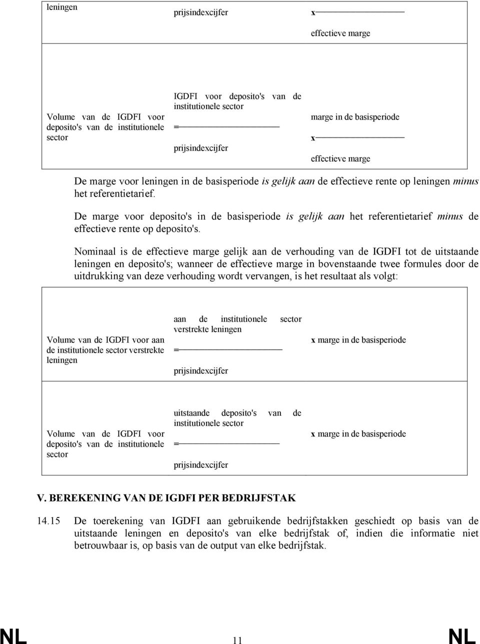 De marge voor deposito's in de basisperiode is gelijk aan het referentietarief minus de effectieve rente op deposito's.