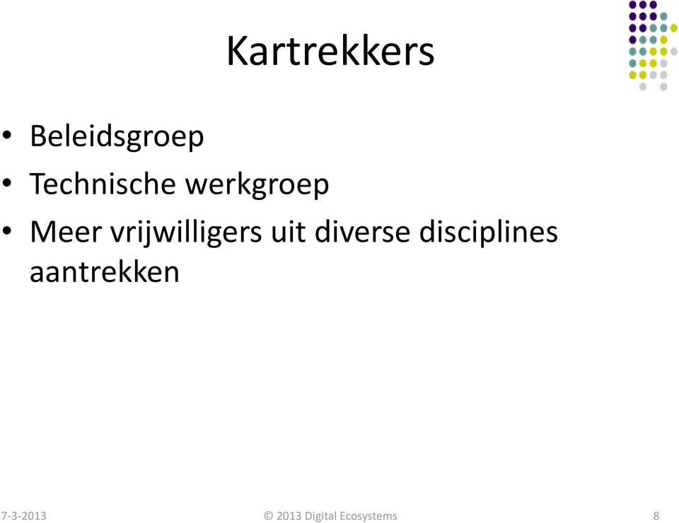 vrijwilligers uit diverse