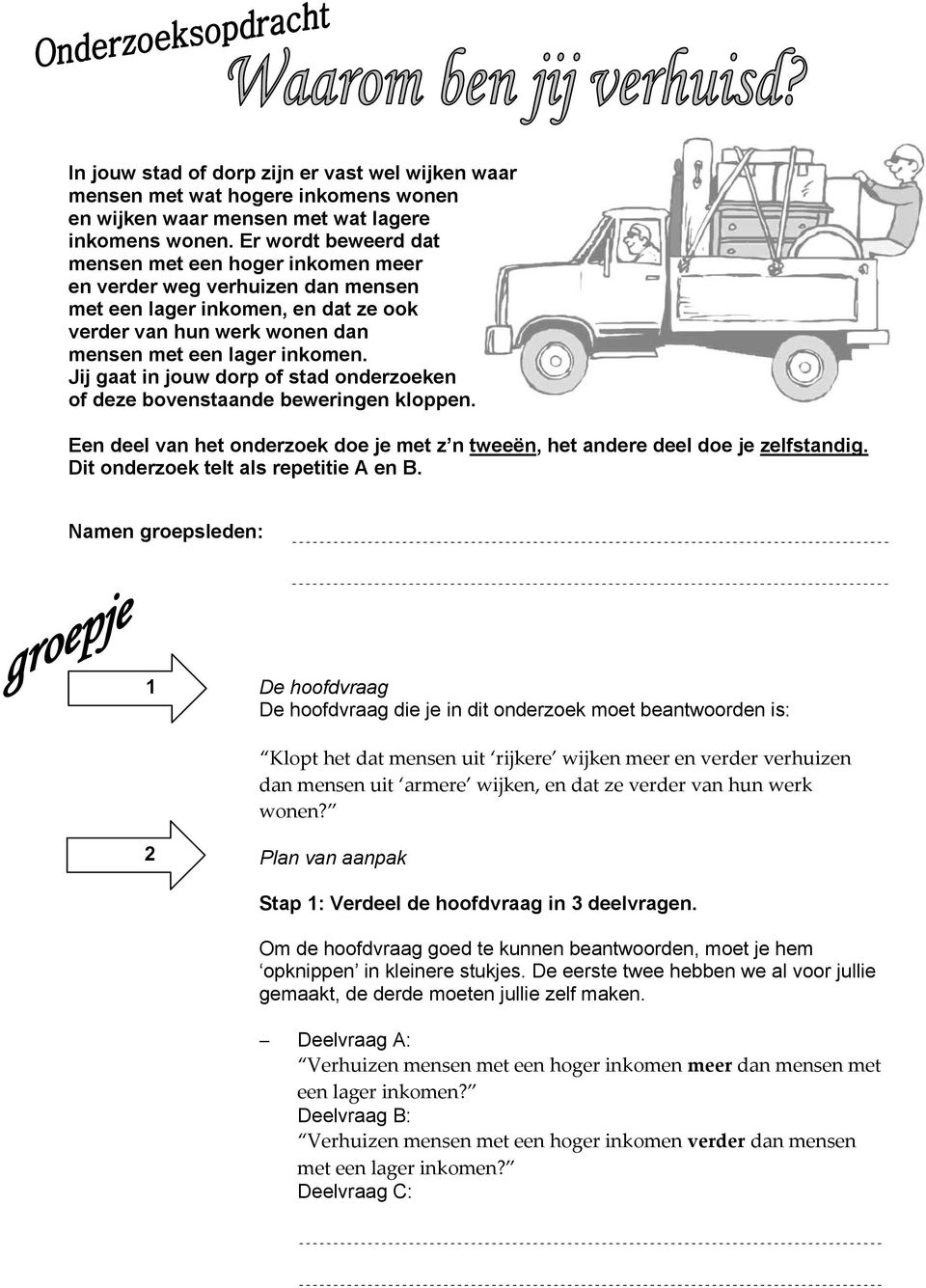 Jij gaat in jouw dorp of stad onderzoeken of deze bovenstaande beweringen kloppen. Een deel van het onderzoek doe je met z n tweeën, het andere deel doe je zelfstandig.