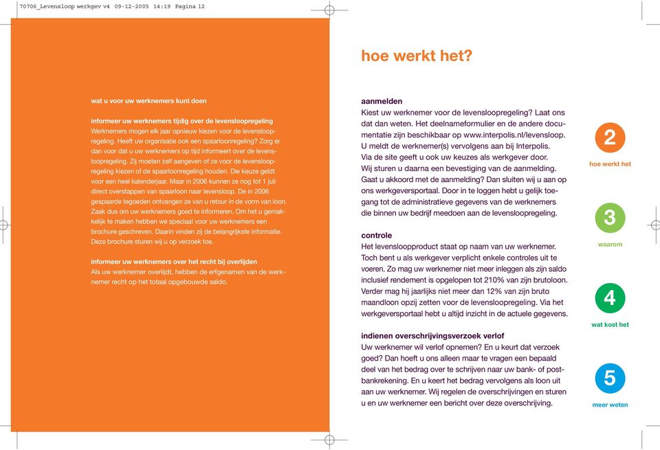 Heeft uw organisatie ook een spaarloonregeling? Zorg er dan voor dat u uw werknemers op tijd informeert over de levensloopregeling.