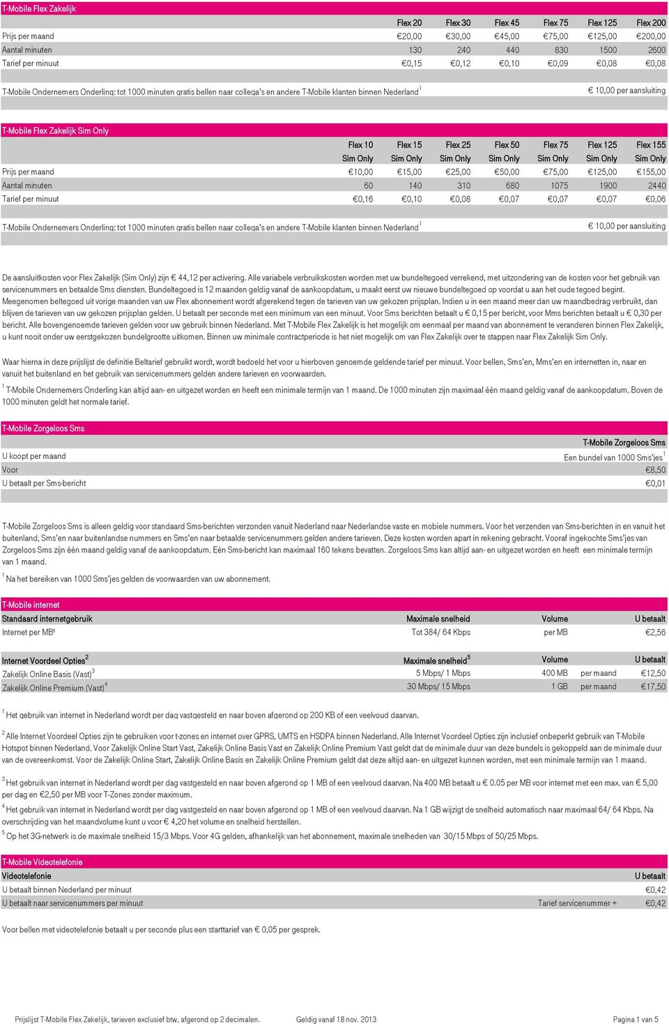 Flex 25 Flex 50 Flex 75 Flex 25 Flex 55 Sim Only Sim Only Sim Only Sim Only Sim Only Sim Only Sim Only Prijs per maand 0,00 5,00 25,00 50,00 75,00 25,00 55,00 Aantal minuten 60 40 30 680 075 900 2440