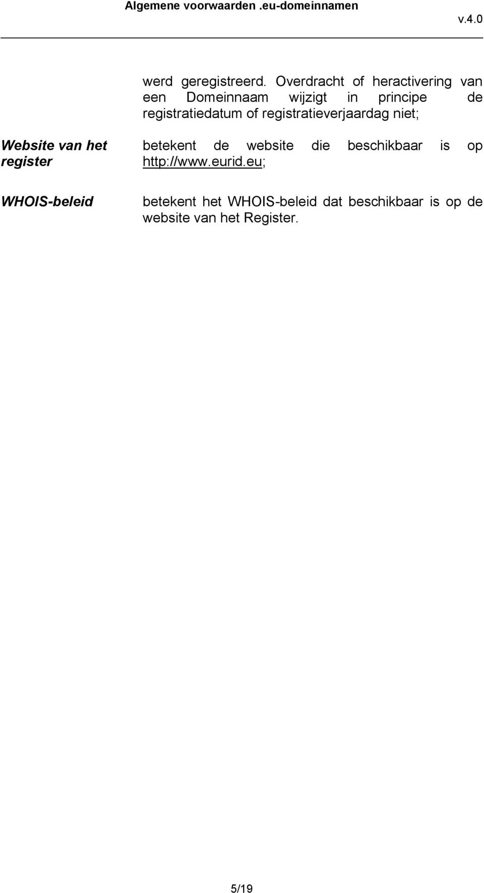 registratiedatum of registratieverjaardag niet; Website van het register