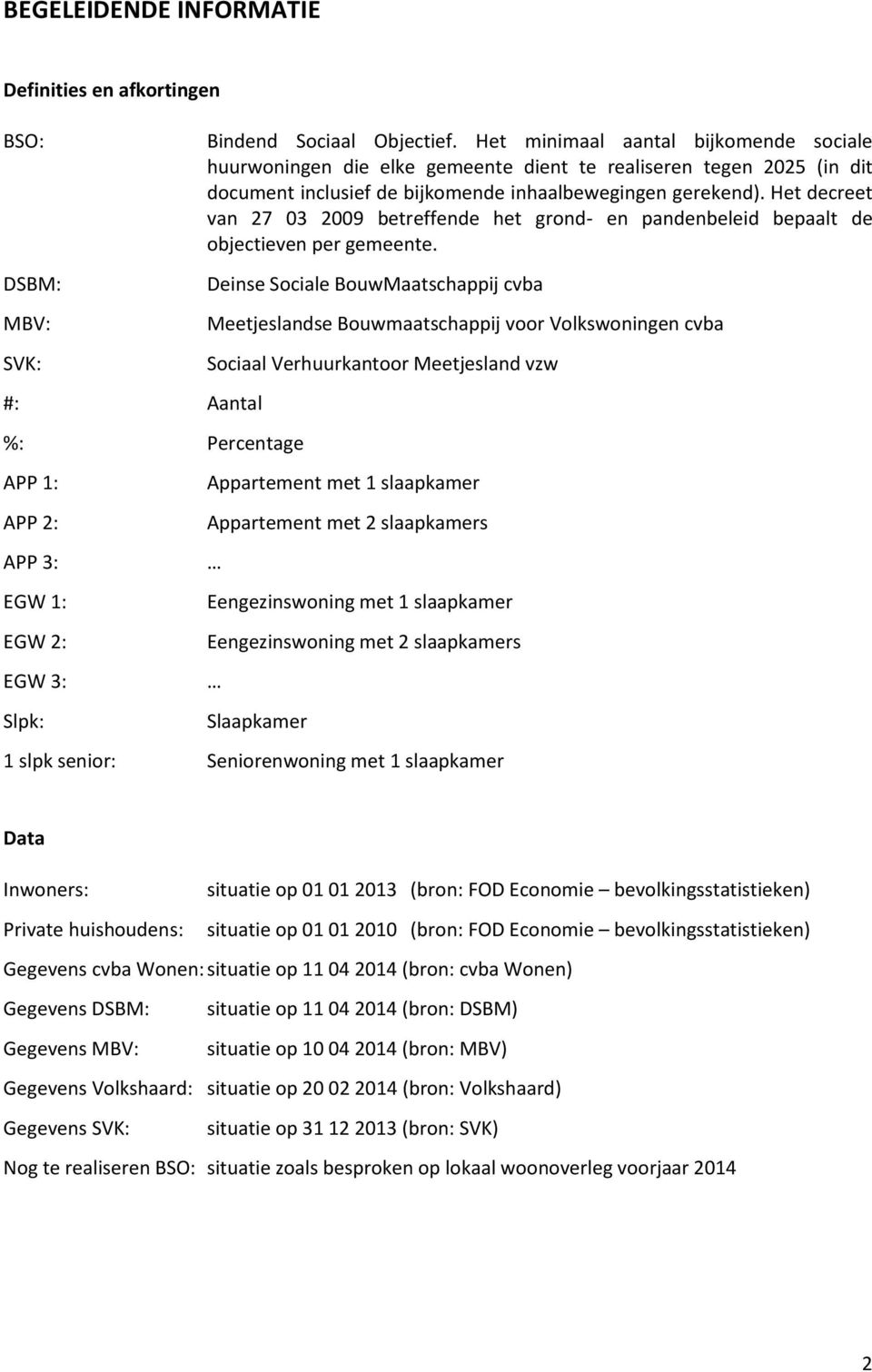 Het decreet van 27 3 29 betreffende het grond- en pandenbeleid bepaalt de objectieven per gemeente.