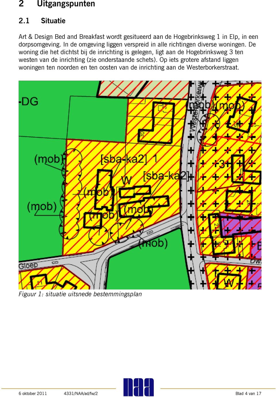 De woning die het dichtst bij de inrichting is gelegen, ligt aan de Hogebrinksweg 3 ten westen van de inrichting (zie onderstaande