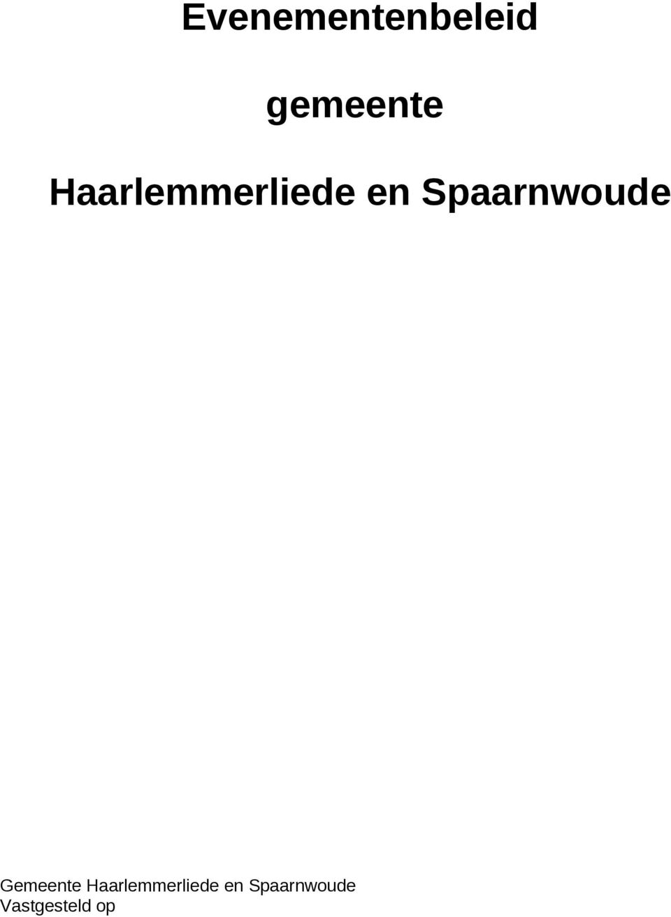 Spaarnwoude Gemeente 