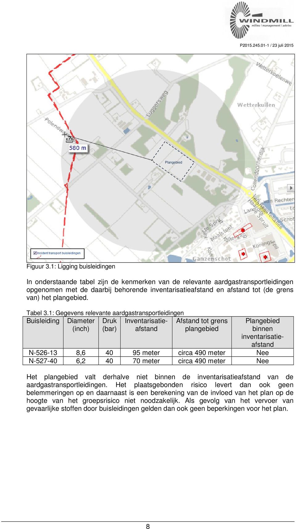 plangebied. Tabel 3.