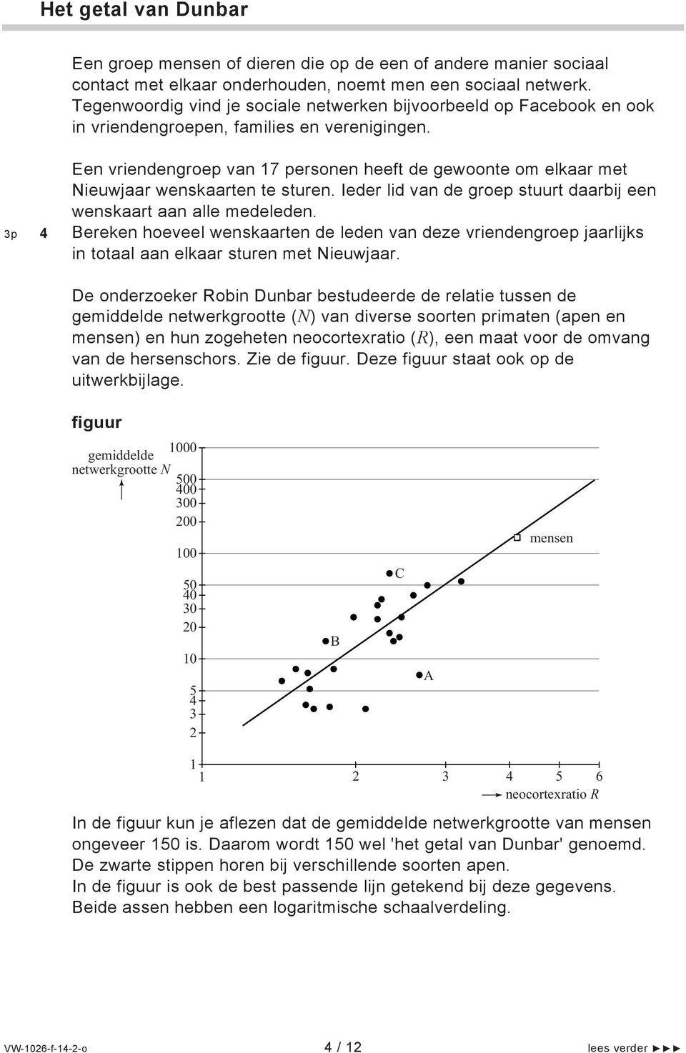 Een vriendengroep van 17 personen heeft de gewoonte om elkaar met Nieuwjaar wenskaarten te sturen. Ieder lid van de groep stuurt daarbij een wenskaart aan alle medeleden.