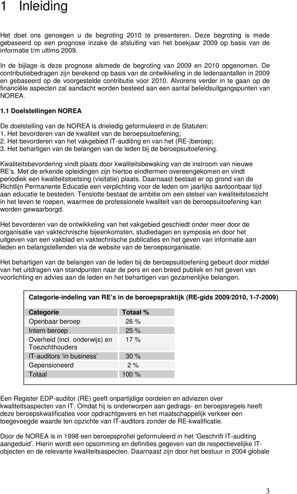 In de bijlage is deze prognose alsmede de begroting van 2009 en 2010 opgenomen.