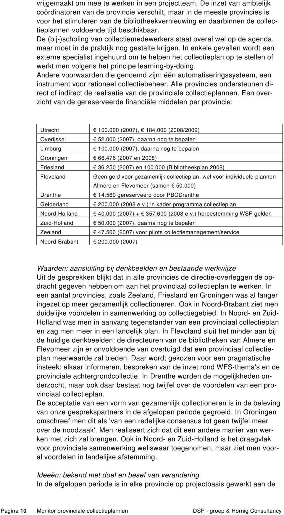 beschikbaar. De (bij-)scholing van collectiemedewerkers staat overal wel op de agenda, maar moet in de praktijk nog gestalte krijgen.