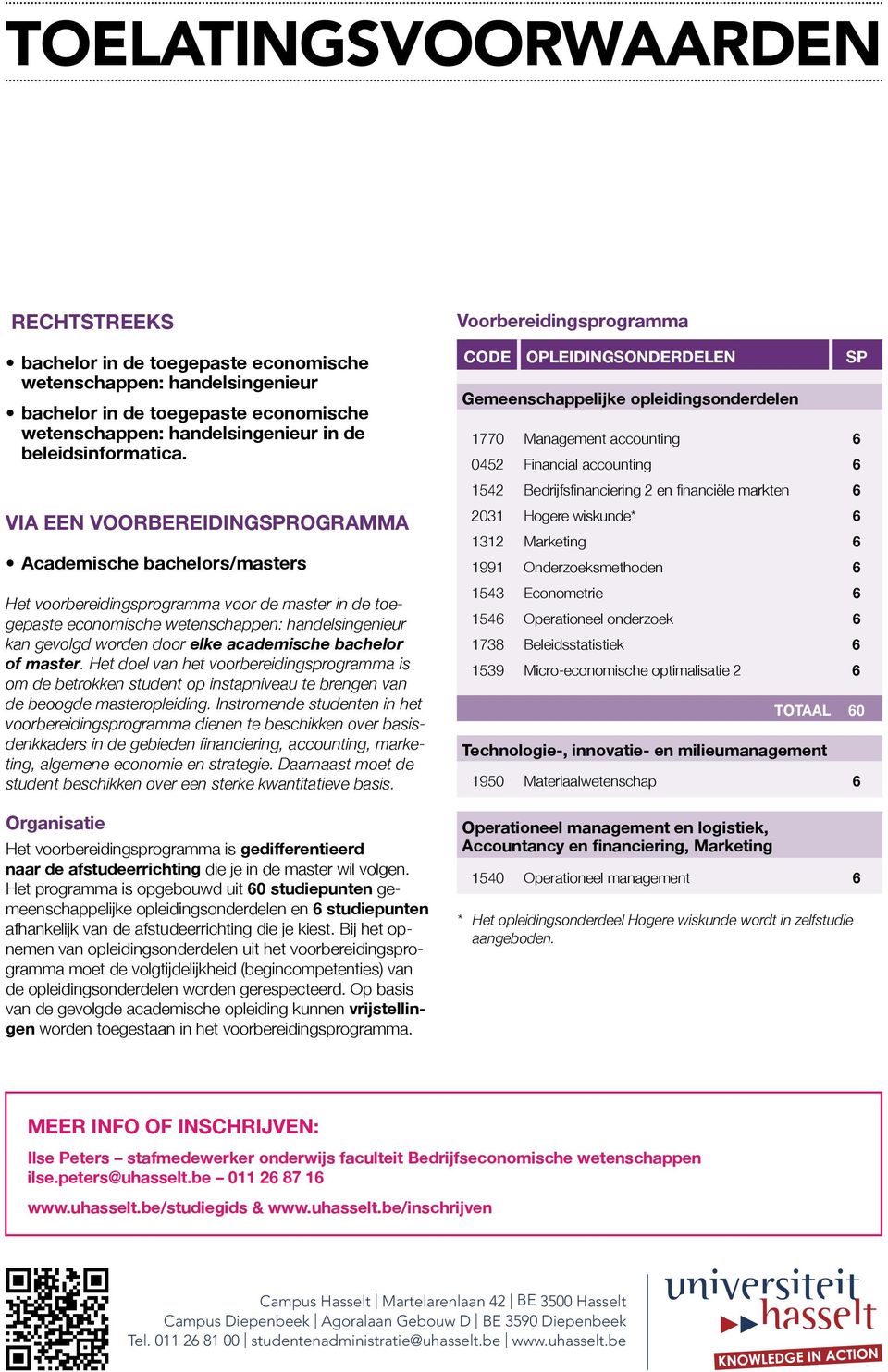 academische bachelor of master. Het doel van het voorbereidingsprogramma is om de betrokken student op instapniveau te brengen van de beoogde masteropleiding.