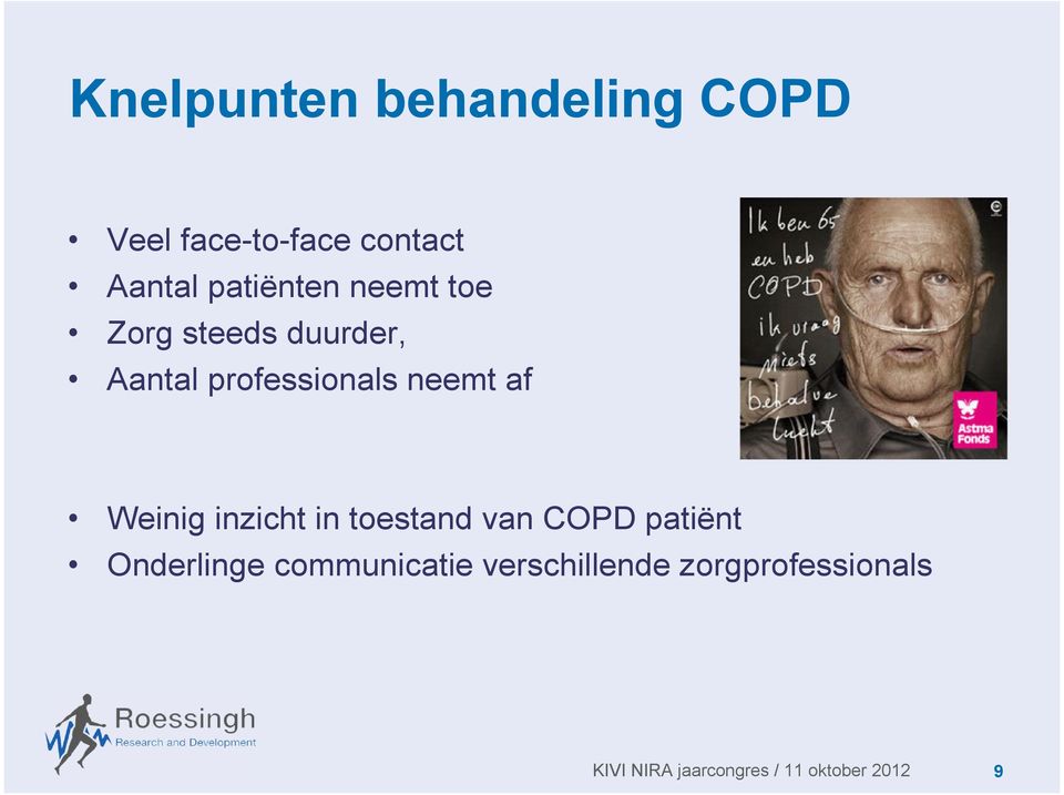 professionals neemt af Weinig inzicht in toestand van COPD