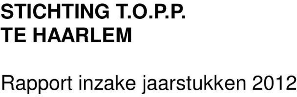 Rapport inzake