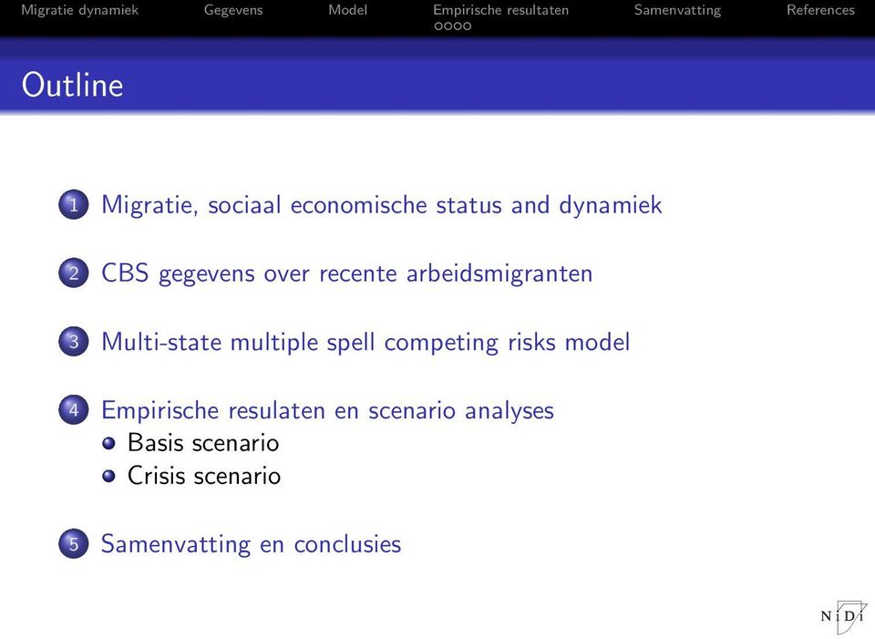 multiple spell competing risks model 4 Empirische resulaten en