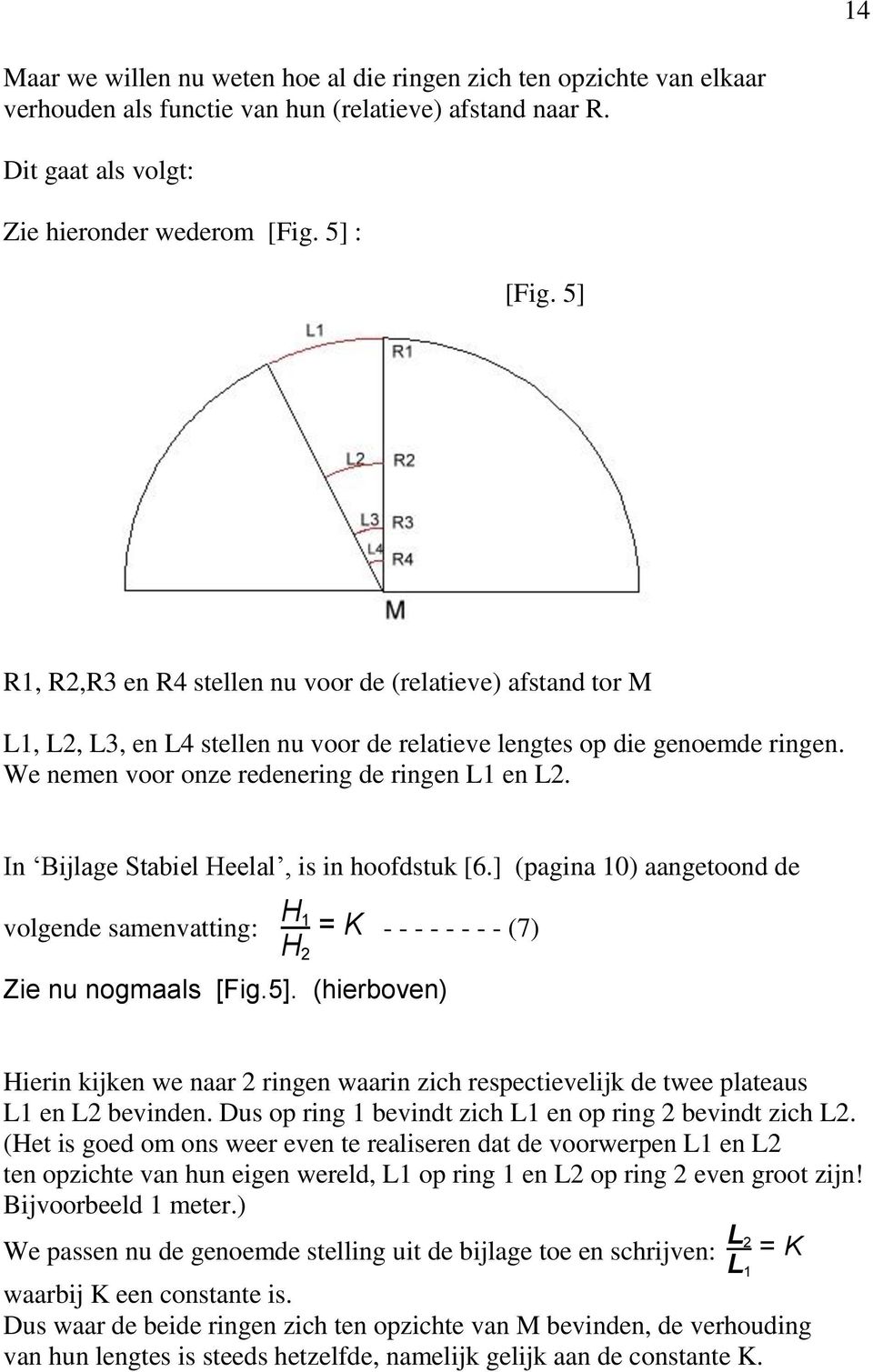 In Bijlage Stabiel Heelal, is in hoofdstuk [6.] (pagina 10) aangetoond de H 1 volgende samenvatting: = K - - - - - - - - (7) H 2 Zie nu nogmaals [Fig.5].