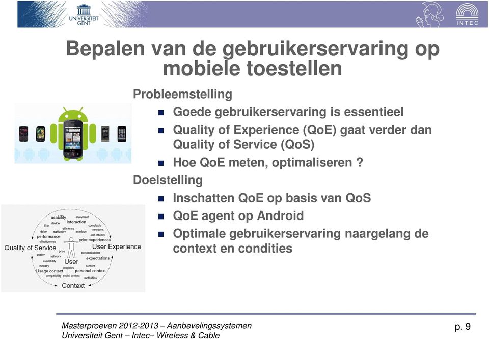 of Service (QoS) Hoe QoE meten, optimaliseren?