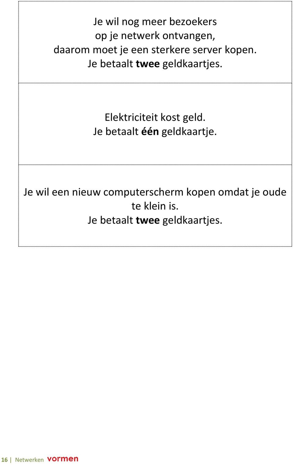 Elektriciteit kost geld. Je betaalt één geldkaartje.