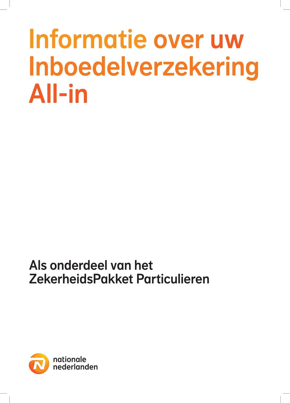 All-in Als onderdeel van