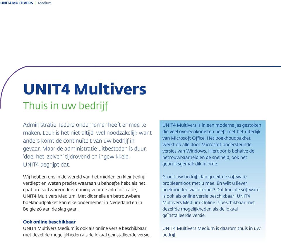 UNIT4 begrijpt dat.