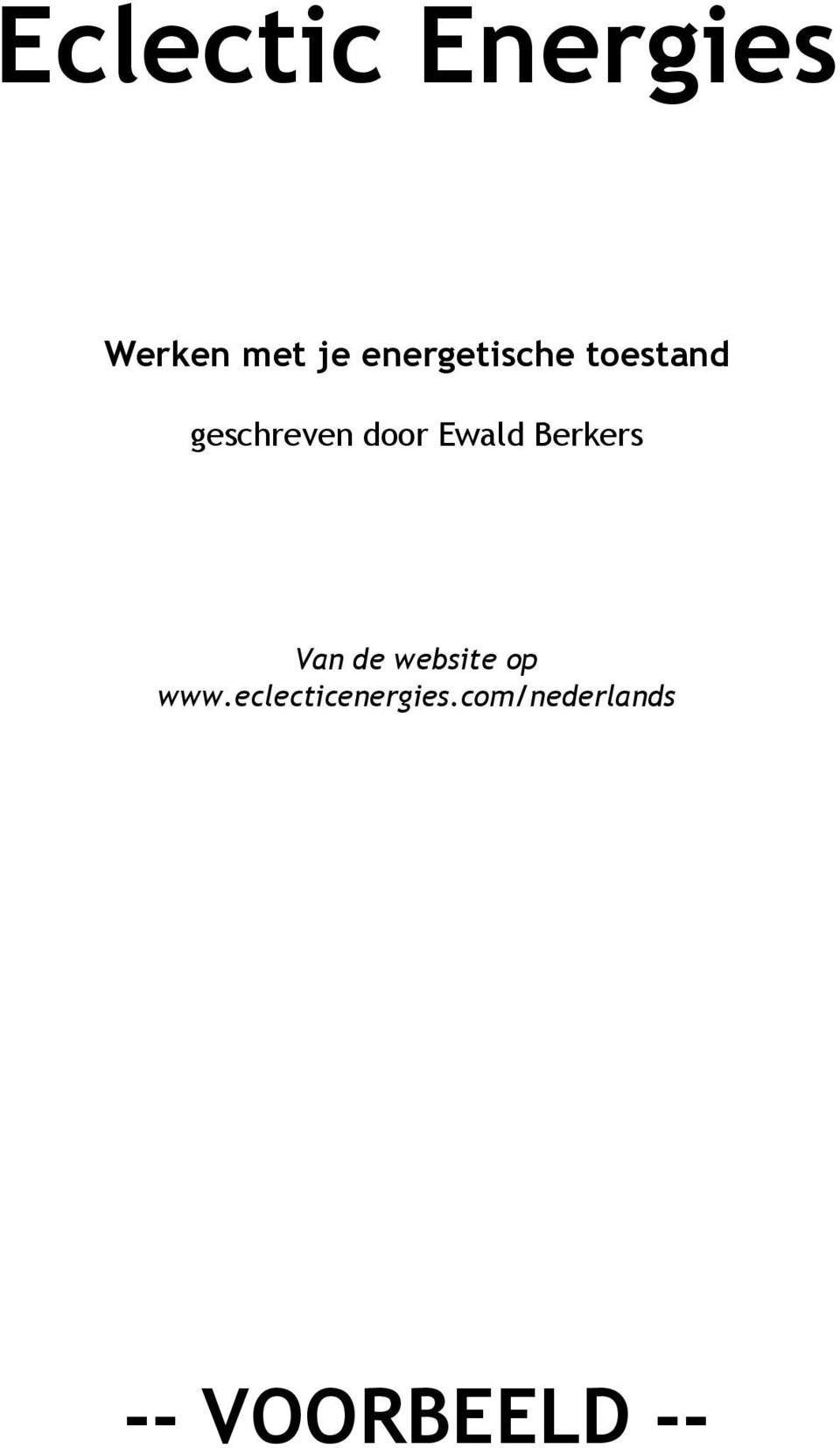 Ewald Berkers Van de website op www.