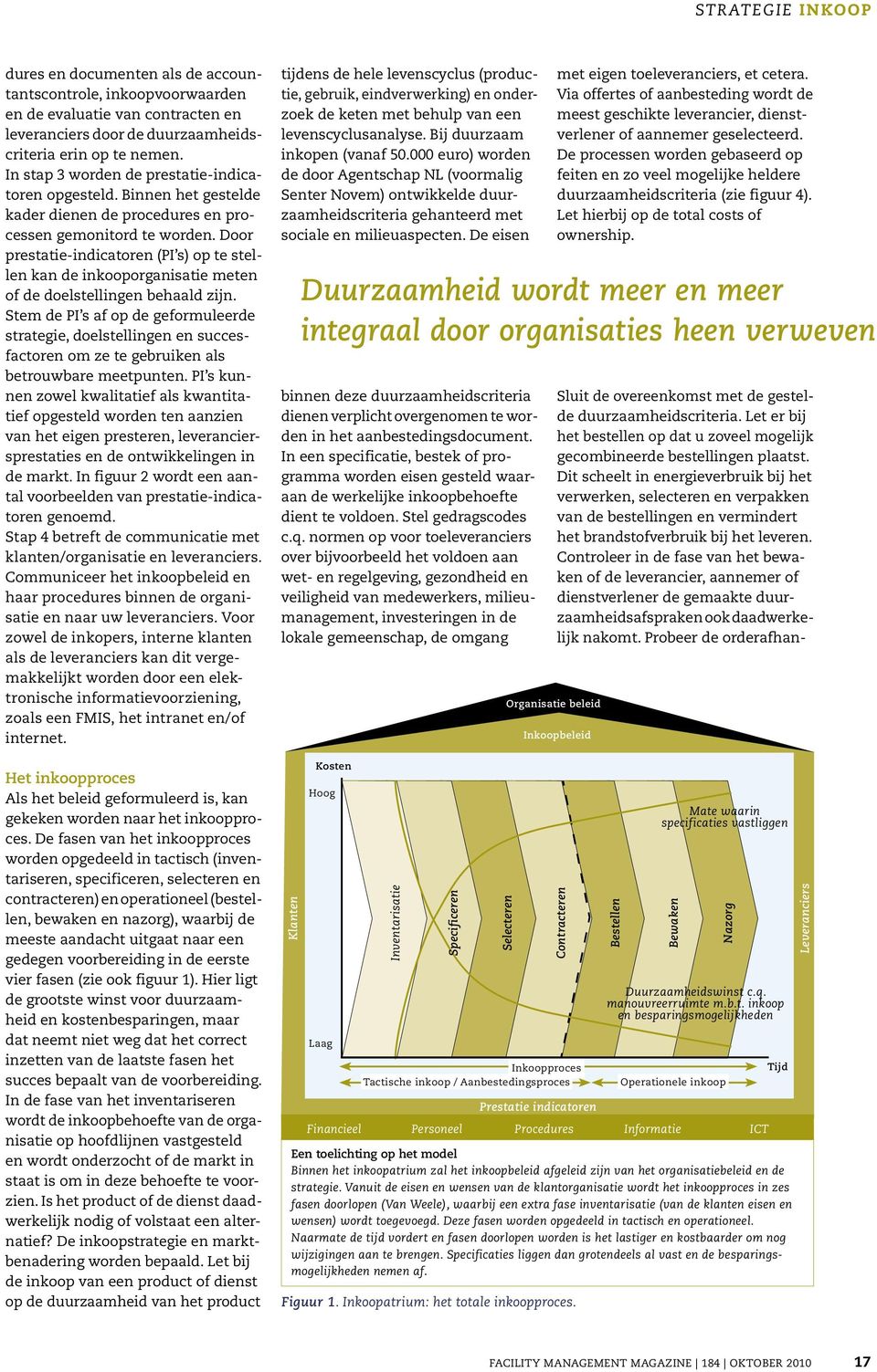 Door prestatie-indicatoren (PI s) op te stellen kan de inkooporganisatie meten of de doelstellingen behaald zijn.