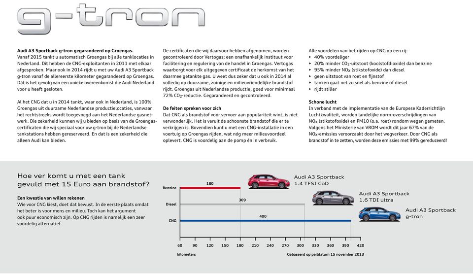 Dát is het gevolg van een unieke overeenkomst die Audi Nederland voor u heeft gesloten.