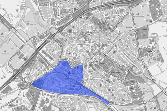 Bijlage 13b Het in blauw aangegeven gebied is de A-locatie: gebied